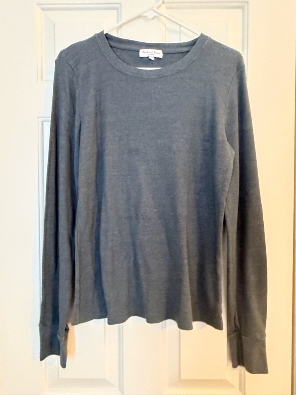 Michael Stars Long Sleeve Crewneck Top in Dusty Blue